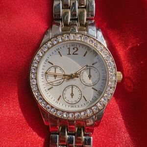 Elegant Gold and Silver Women's Watch